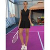 Coolmee Womens Tennis Golf Dress Outfit Sleeveless Polo V Neck Tank Top and Skorts Sets Sport Skirt with Pockets - 2 of 4