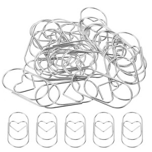 Unique Bargains Heart-Shaped Fashion Cute Decorative Fun Paper Clip 20 Pcs - 1 of 4