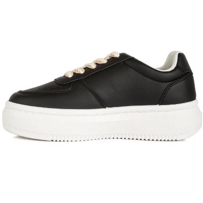 Женские кроссовки London Rag Womens Faux Leather Cross Stitch Detail Sneakers 8 — фото 4