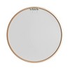 Wooakway Round Metal Decorative Wall Mirror Bathroom Mirror Wall Mount Accent Mirror Wall Decor for Bedroom Living Room - 3 of 4