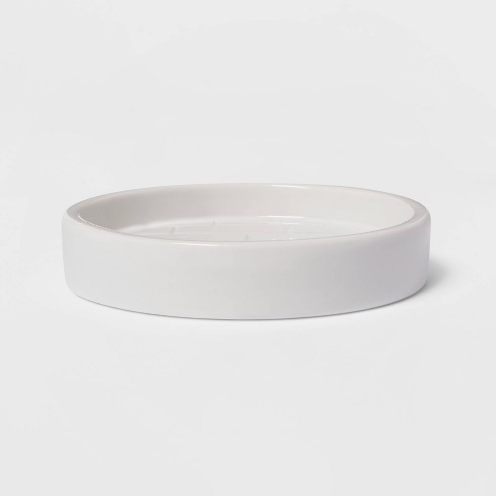 Photos - Soap Holder / Dispenser Tile Soap Dish White - Threshold™