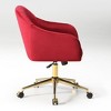 WestinTrends Phoebe Upholstered Velvet Swivel Vanity Office Chair With Wheels - 4 of 4