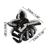 Unique Bargains Women's Classic Bow Rhinestones Hair Clips 1.42"x1.18"x1.02" Black 1 Pc - 4 of 4