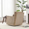 CAVINAS Swivel Barrel Accent Chair With 360 Degree Rotation, High-Density Foam Cushion, Soft Fabric Upholstery - 2 of 4