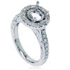 Pompeii3 1/2ct Vintage Halo Diamond Ring Setting 14K White Gold - 3 of 4