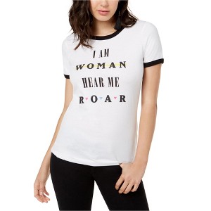 True Vintage Womens I Am Woman Graphic T-Shirt, White, Medium - 1 of 1