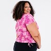 Calypsa Women's Plus Size UPF 50+ Short Sleeve Adele Swim Top - 3 of 4