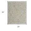Gray and Brown Wool Floral Hand Knotted Area Rug - 3 of 4