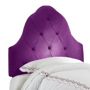 Skyline Carly Tufted Full Headboard - Skyline Furniture , Hot Purple