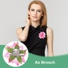 Unique Bargains Durable Velvet Cloth Flower Hair Clips Brooches 12 Pcs - 4 of 4