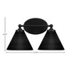 Toltec Lighting Capri 2 - Light Vanity in  Matte Black with 7" Black Matrix Shade - 2 of 2