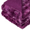 PAVILIA Tie-Dye Faux Fur Throw Blanket, Furry Fuzzy Fluffy Shaggy Plush Warm Reversible Thick for Bed Couch Sofa - 4 of 4