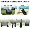 All-in-One Convertible Folding 4-Wheel Trolley with Bench Seat and Dog Leash - Heavy Duty Foldable Utility Trolley for Camping, Beach, Shopping, gray - 4 of 4