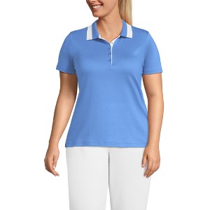 Lands' End Women's Supima Cotton Polo Shirt - 1 of 3