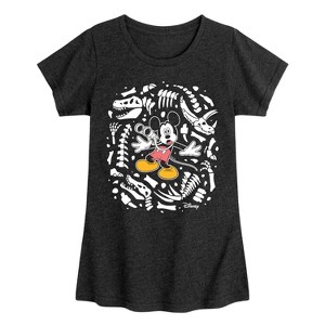 Girls' - Disney - Mickey Mouse Fitted Short Sleeve Graphic T-Shirt - 1 of 4