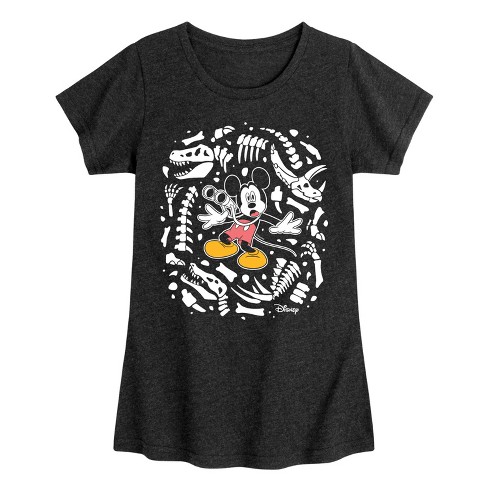 Girls' - Disney - Mickey Mouse Fitted Short Sleeve Graphic T-Shirt - image 1 of 4