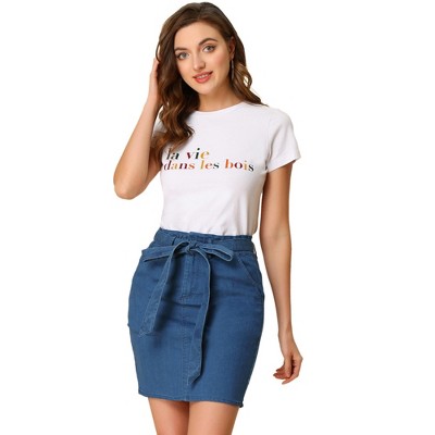 White jean outlet skirt target