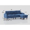 JUJABU L-Shaped Sofa with Storage Ottoman – 3-Seater Sectional for Small Spaces - 3 of 4