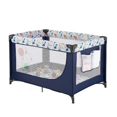 MYKKO 1-Second Setup 3-in-1 Playard for Babies - Heavy-Duty Steel Frame for Safe Sleep Space, Portable Crib with Zip Door
