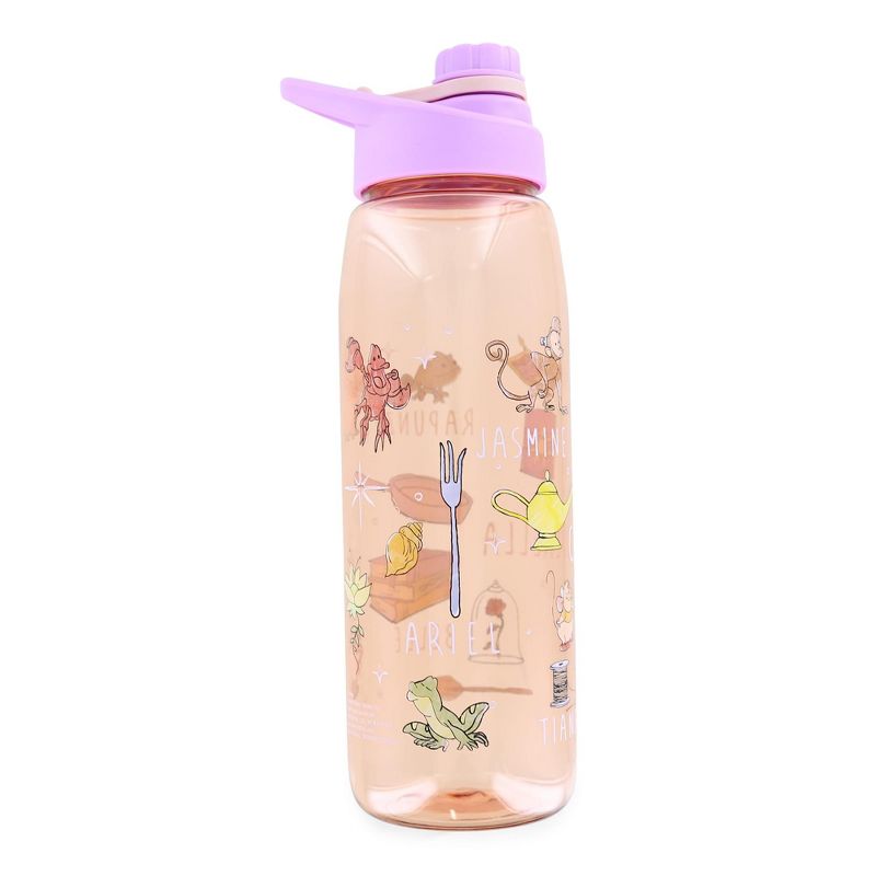 Silver Buffalo Disney Princess Icons Water Bottle With Screw-Top Lid | Holds 28 Ounces, 2 of 3