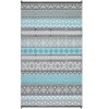 Outdoor Rug Waterproof Patio Rug Mat Geometric Rug Plastic Straw Outside Rug for RV Camping Picnic Reversible Rug - 2 of 4
