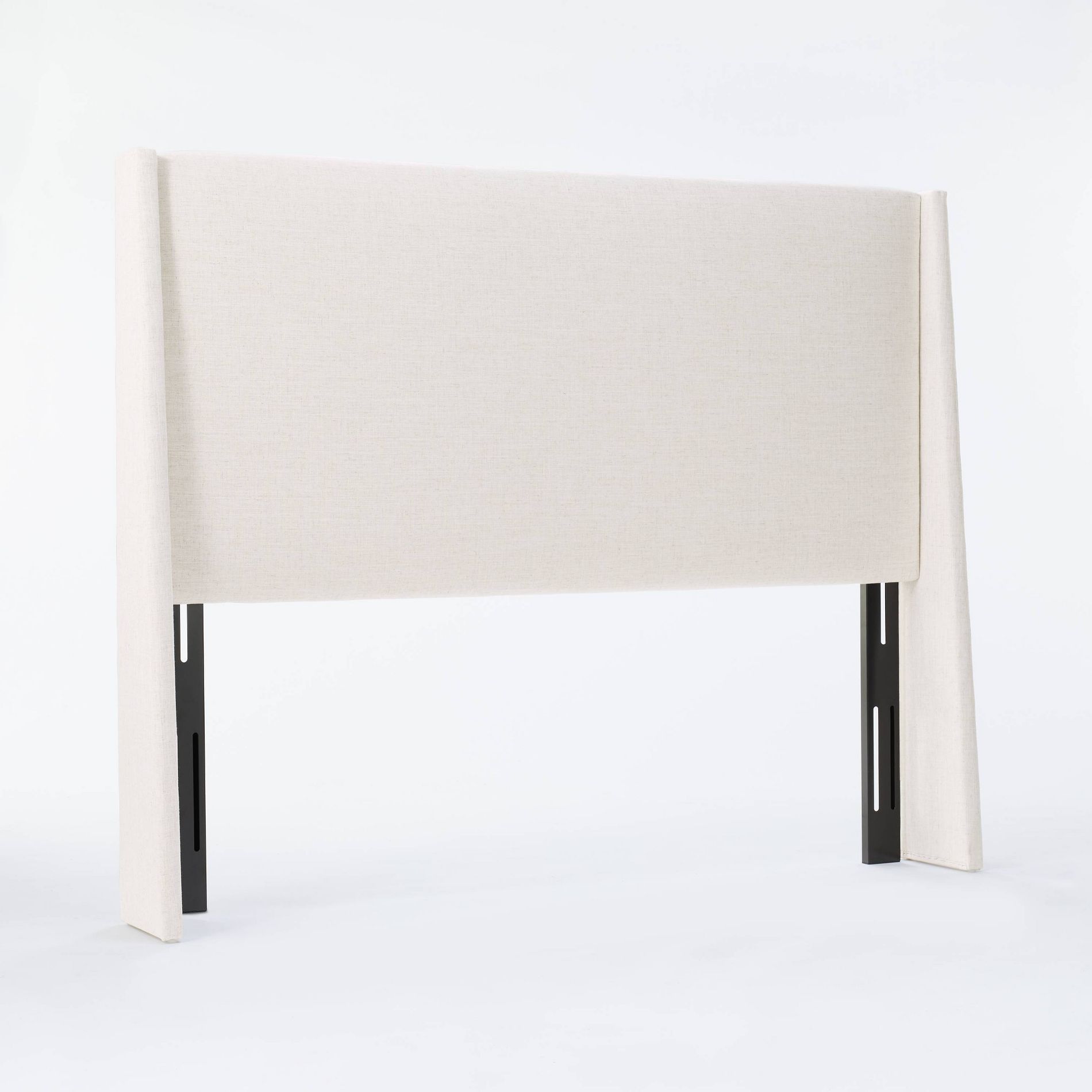 King Encino Fully Upholstered Headboard Cream Textured Linen - Threshold™ designed with Studio McGee: Pine Frame, Wingback Design, Spot Clean