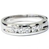Pompeii3 1/2ct Diamond Mens Wedding Ring Channel Set High Polished Band 14K White Gold - Size 7.5 - 4 of 4