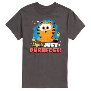 Men's - Garfield - Life Is Just Purrfect Short Sleeve Graphic T-Shirt - 1 of 4