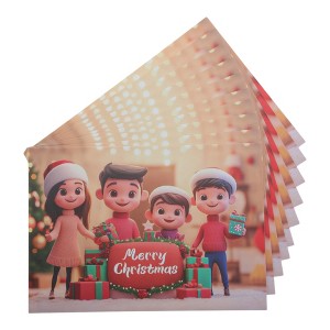 Unique Bargains Christmas Greeting Card Multicolor 4.5 "x 3.1 " 10 Pcs - 1 of 4