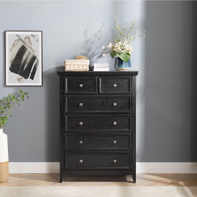 Archie Modern 6 Drawer Dresser Cabinet for Clothes Storage, Closet Organizer for Living Room, Bedroom, Indoor Furniture - The Pop Home