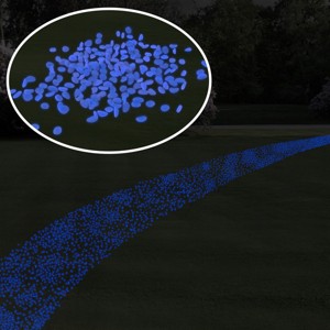 Nature Spring Glow-in-the-Dark Solar Pathway Pebble Lights, 200 Pcs. - Blue - 1 of 4