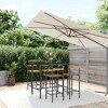 vidaXL Garden Bar Set Black Poly Rattan Medium Tough Garden Bar Set - 43.3" Table Length Black 4 - 2 of 4