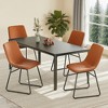 MAYEERTY Wiskey Brown Set of 4 Kitchen & Dining Room Chairs - Stylish Seating for Dining Spaces - 3 of 4