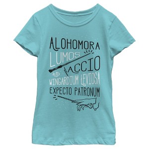 Girl's Harry Potter List of Spells T-Shirt - 1 of 4