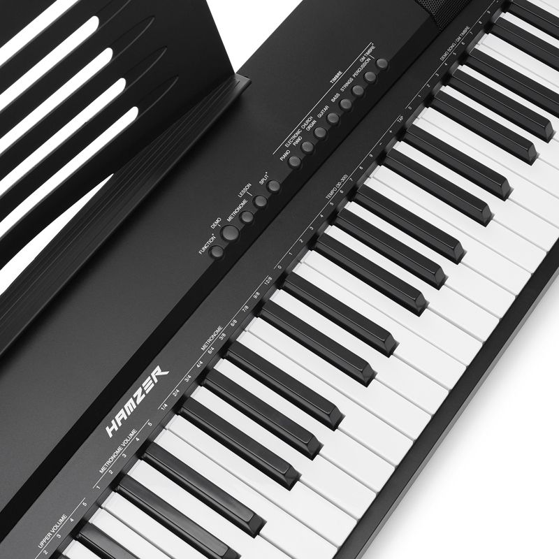 Hamzer 88-Key Electronic Digital Music Keyboard Piano with Full-Size Touch Sensitive Keys and Sustain Pedal, 4 of 6