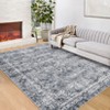 Fulvari Vintage Distressed Area Rug Soft Washable Rug Non Slip Non Shedding Rug Low Pile Thin Floor Carpet,Rug for Bedroom, Living Room - 2 of 4