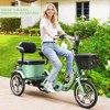 Topteng Electric Trike for Adult, Folding Three-Wheel E-Bike with Rear Seat and Thickened Tire - 2 of 4