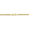 Black Bow Jewelry 2.75mm 10k Yellow Gold Diamond Cut Solid Rope Chain Anklet or Bracelet - 3 of 4