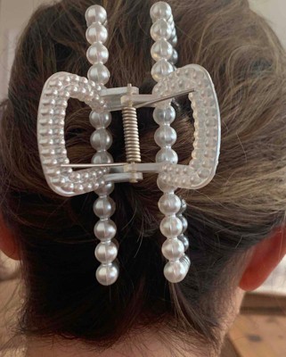 Rhinestone Bow Hair Clips Set 2pc - A New Day™ Ivory : Target