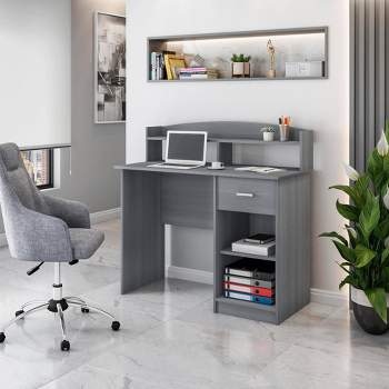 Modern Office Desk with Hutch - Techni Mobili