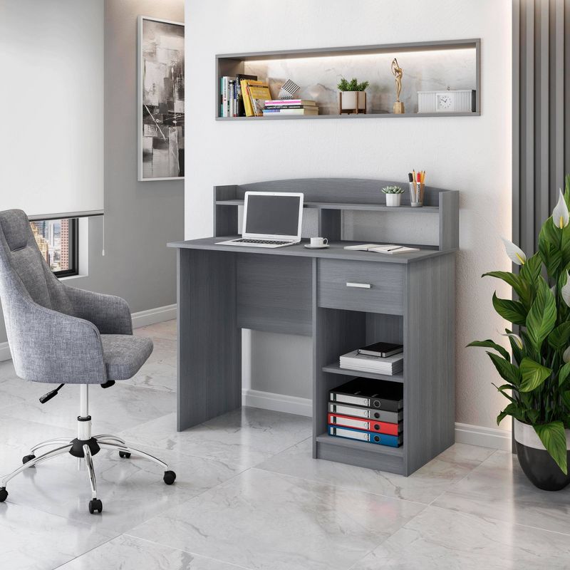 Modern Office Desk with Hutch - Techni Mobili, 1 of 13