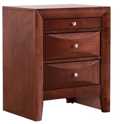 NicBex Nightstand with 2 Drawers and Top Tray Modern Small Bedside Table with Wood Frame for Living Room,Bedroom