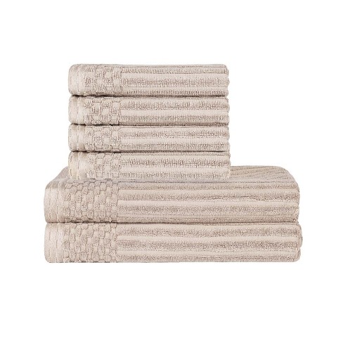 White Classic Luxury 100% Cotton 8 Piece Towel Set - 4x Washcloths, 2x  Hand, And 2x Bath Towels - Light-grey : Target