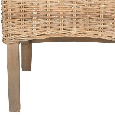 Sumatra High-Back Rattan Cane Side Chair, Brown, Set of 2