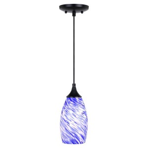 Vaxcel Milano 1 - Light Pendant in  Matte Black - 1 of 4