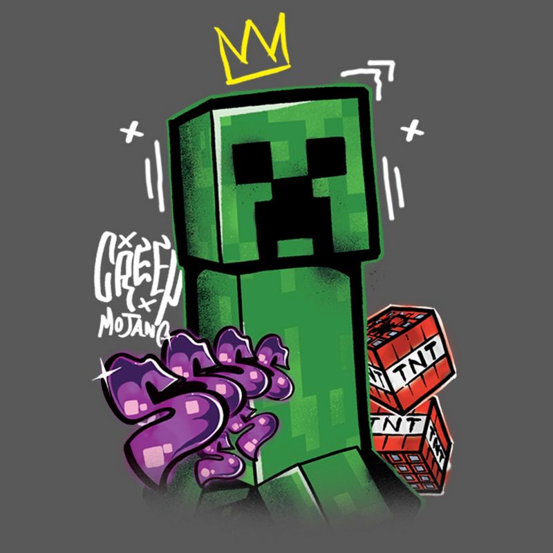 Girl's Minecraft Creeper King T-Shirt, 2 of 5