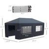 VisioGear 10'*19.5' Pop Up Canopy Tent with Sidewalls, Height Adjustable Party Tent, Event Shelter with Double Doors, Blue, 232.25"*117"*112.25" - 3 of 4