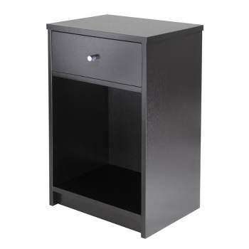 Squamish Nightstand with 1 Drawer - Black - Winsome