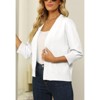 Women's 3/4 Sleeve Cropped Cardigan Knit Sweaters Lightweight Open Front Shrug - 4 of 4
