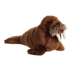 Aurora Small Walrus Mini Flopsie Adorable Stuffed Animal Brown 8" - 1 of 4